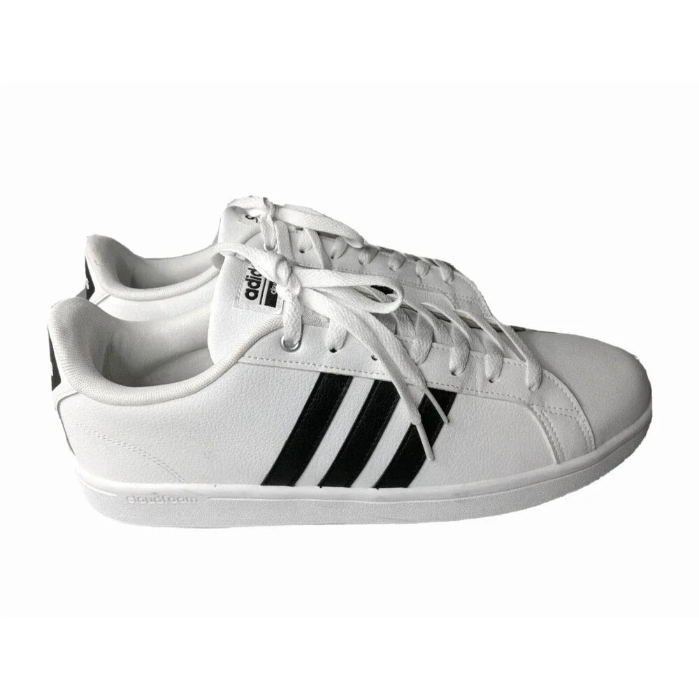 Adidas Mens Cloudfoam Advantage AW4294 White Casual Shoes Sneakers Size 12
